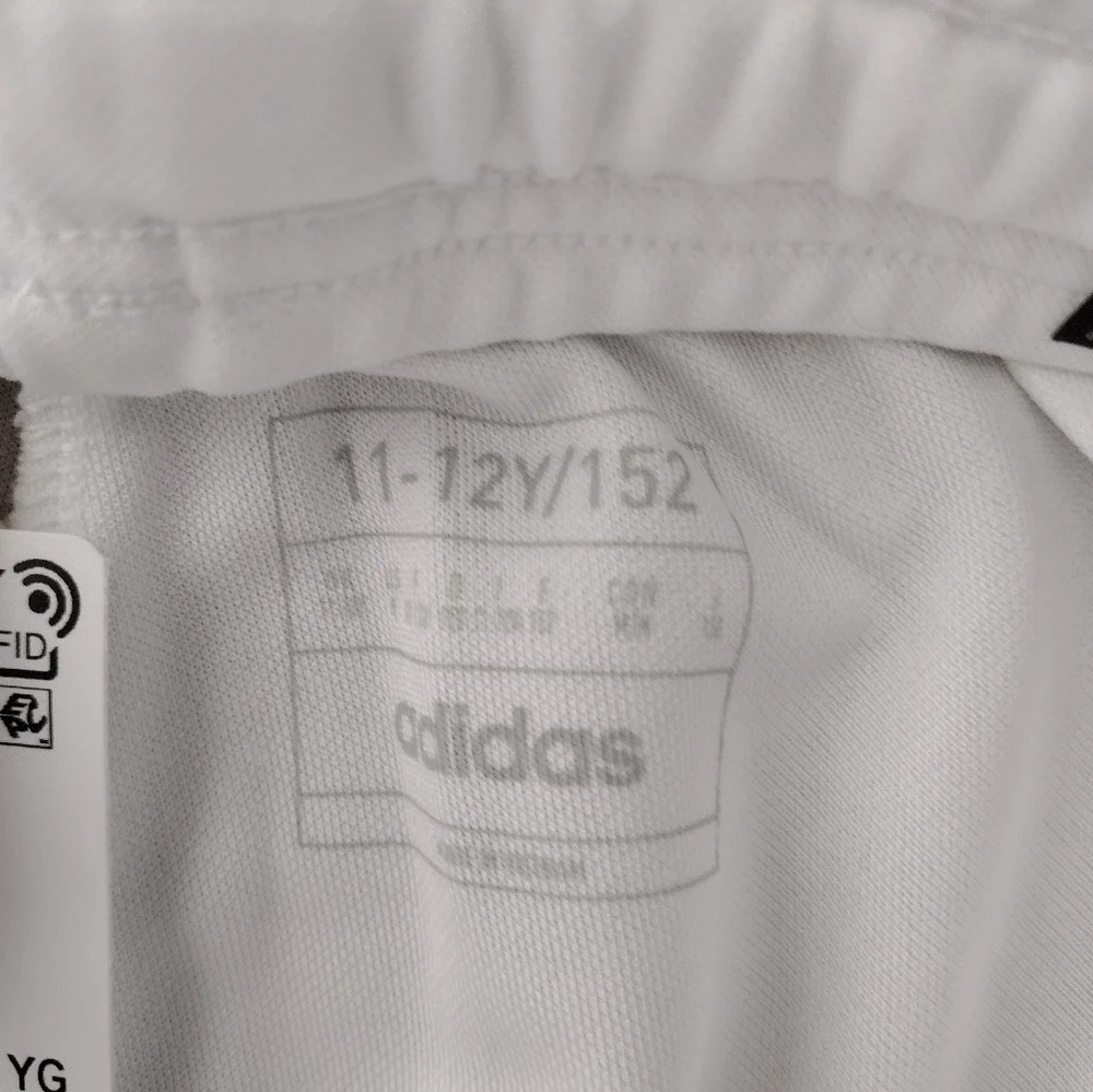 Adidas Boys White Slim Fit Tapered Pants Football - Picture 2 of 8